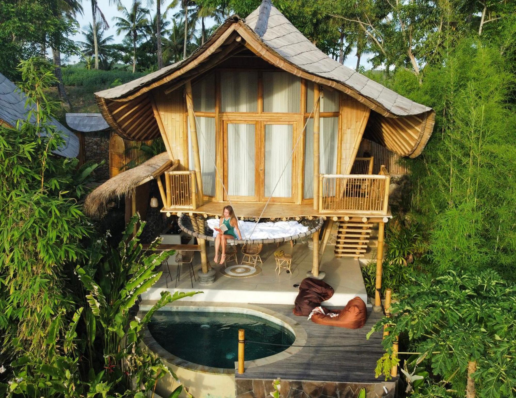 Kalma Bamboo Eco Lodge Kuta  Exteriör bild